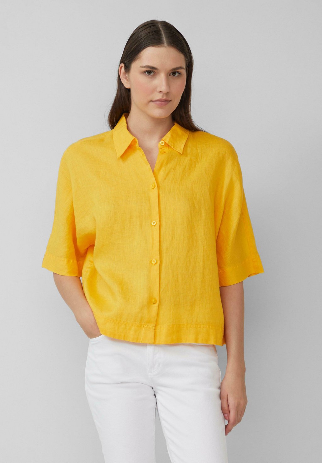 Блузка на пуговицах s.Oliver, желтый
Блузка на пуговицах s.Oliver, желтый