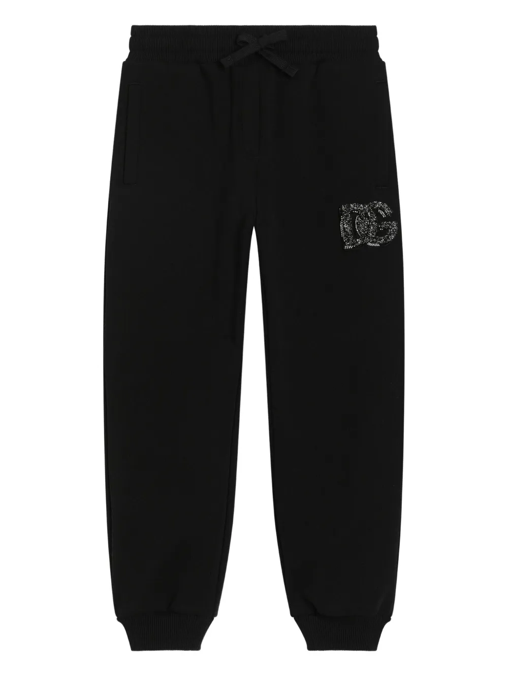 Спортивные брюки с логотипом Dolce & Gabbana Kids, черный 
Спортивные брюки с логотипом Dolce & Gabbana Kids, черный