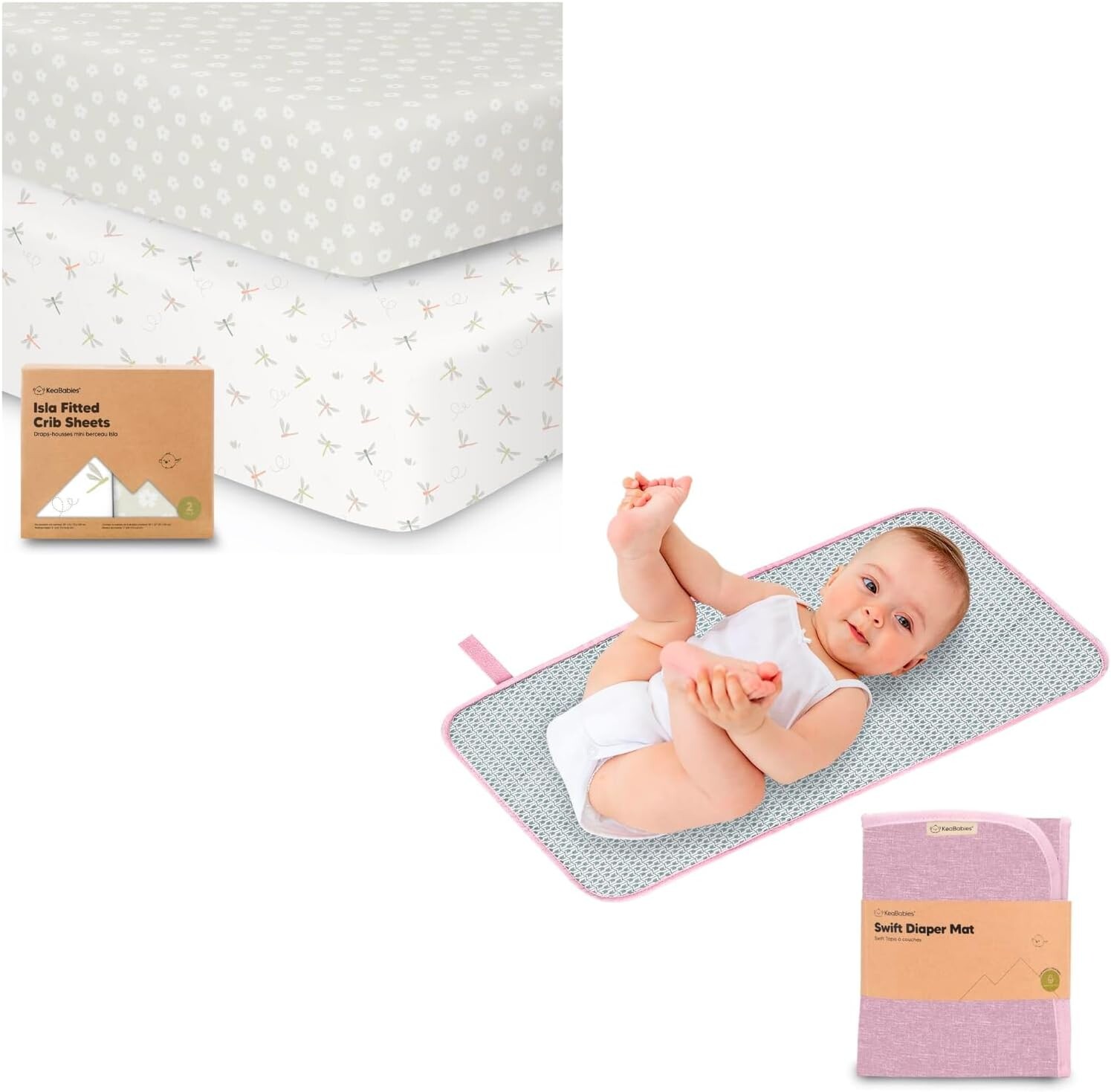 Kea Babies, 2 комплекта бамбуковых вискозных простыней для кроватки и портативный коврик для пеленания подгузников - органические простыни для детской кроватки для малышей, водонепроницаемый складной коврик для пеленания ребенка KeaBabies
Kea Babies, 2 комплекта бамбуковых вискозных простыней для кроватки и портативный коврик для пеленания подгузников - органические простыни для детской кроватки для малышей, водонепроницаемый складной коврик для пеленания ребенка KeaBabies