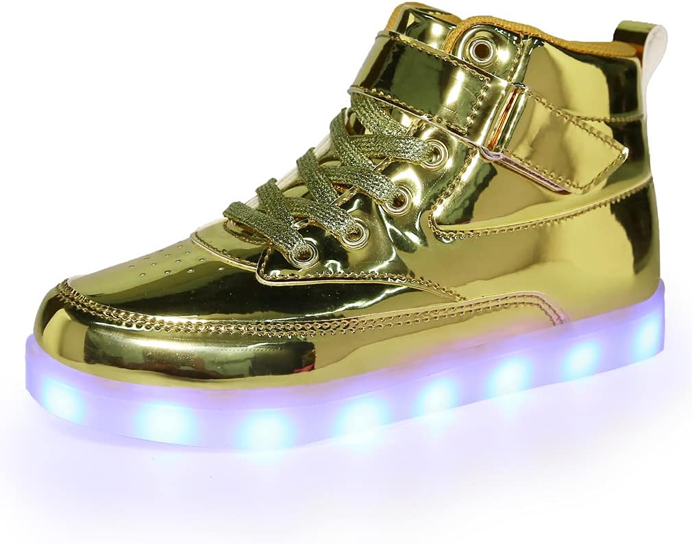 Унисекс светящиеся кроссовки на LED-подсветке, высокие кеды для женщин и мужчин Voovix, золотой
Унисекс светящиеся кроссовки на LED-подсветке, высокие кеды для женщин и мужчин Voovix, золотой