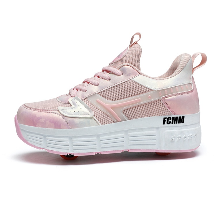 Нескользящие и дышащие низкие кроссовки для скейтбординга для детей FCMM, розовый 
Нескользящие и дышащие низкие кроссовки для скейтбординга для детей FCMM, розовый