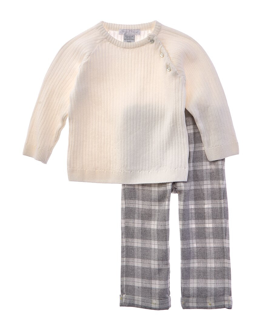 Комплект из клетчатой блузки и брюк от Carriage Boutique, серый
Комплект из клетчатой блузки и брюк от Carriage Boutique, серый