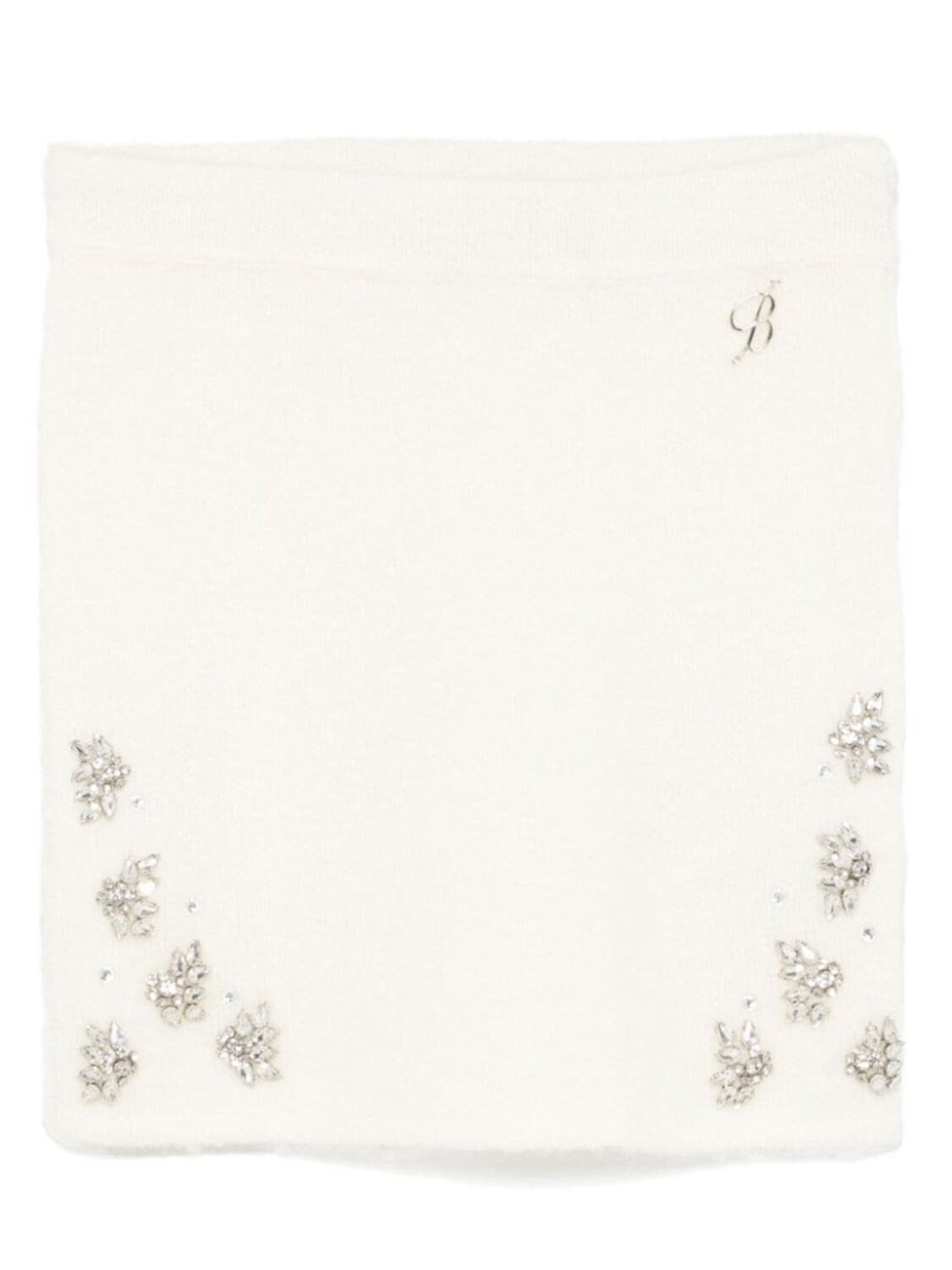 Трикотажная юбка Miss Blumarine, украшенная стразами, белый
Трикотажная юбка Miss Blumarine, украшенная стразами, белый