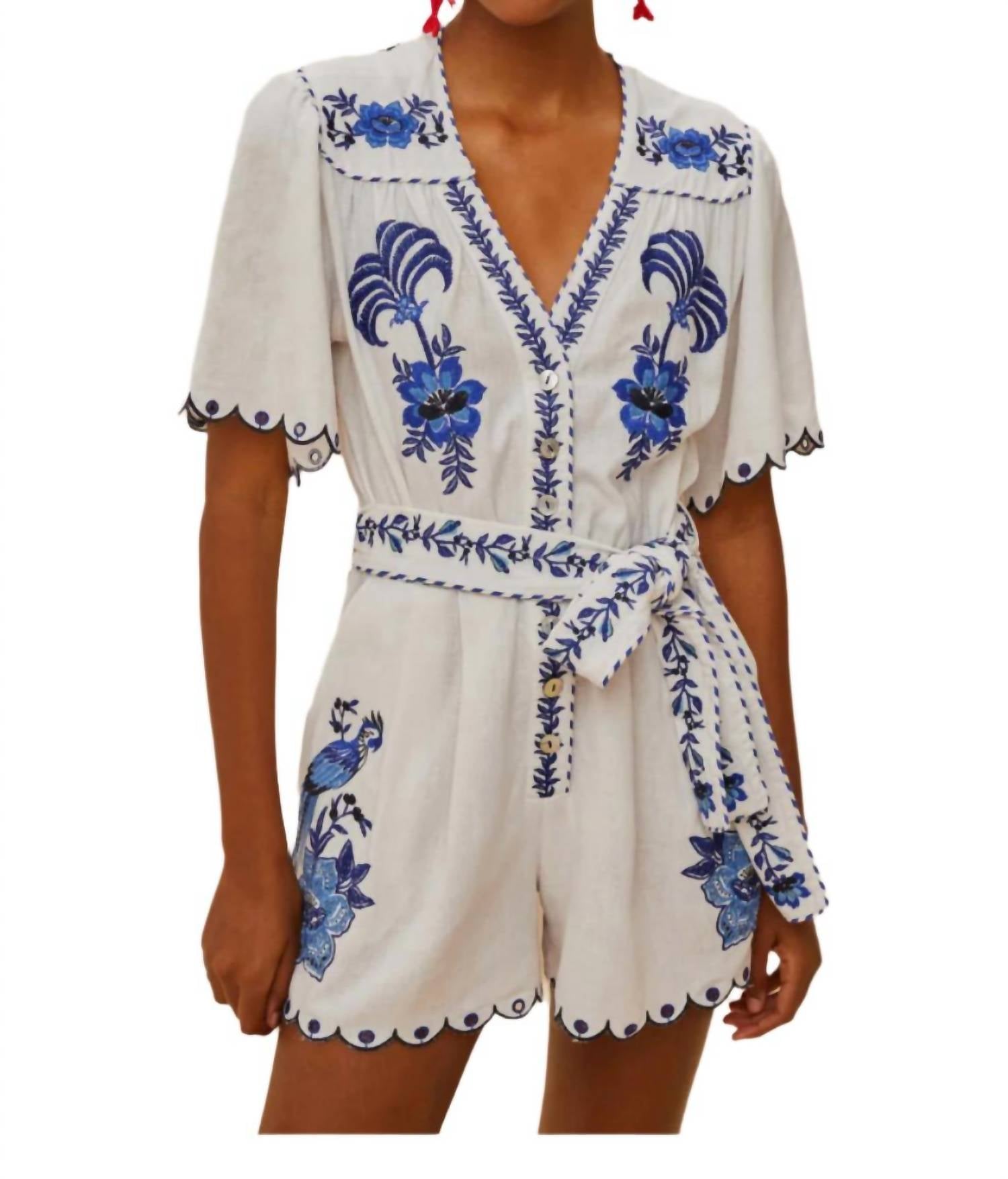 Ришелье вышитый комбинезон в голубом цвете Delicate Forest FARM Rio
Ришелье вышитый комбинезон в голубом цвете Delicate Forest FARM Rio