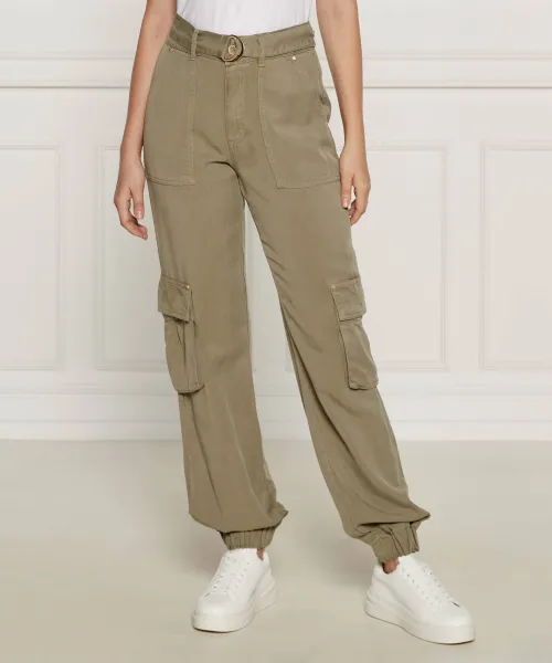 Брюки Катрин Regular fit Guess Jeans, зеленый 
Брюки Катрин Regular fit Guess Jeans, зеленый