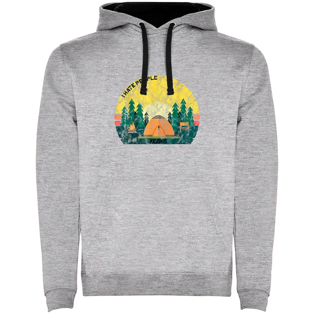 Худи Kruskis I Hate People, серый 
Худи Kruskis I Hate People, серый