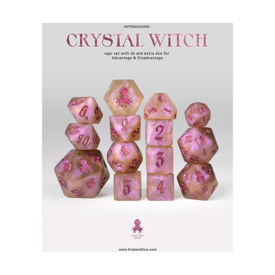 Набор Poly — Witch, кристалл с пурпурным (14), Poly Sets - Glitter (Kraken Dice)
Набор Poly — Witch, кристалл с пурпурным (14), Poly Sets - Glitter (Kraken Dice)