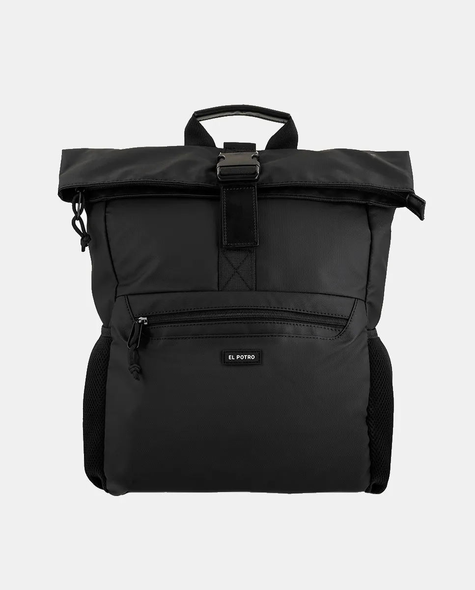 Мужской рюкзак с клапаном и застежкой-молнией El Potro, черный
Мужской рюкзак с клапаном и застежкой-молнией El Potro, черный