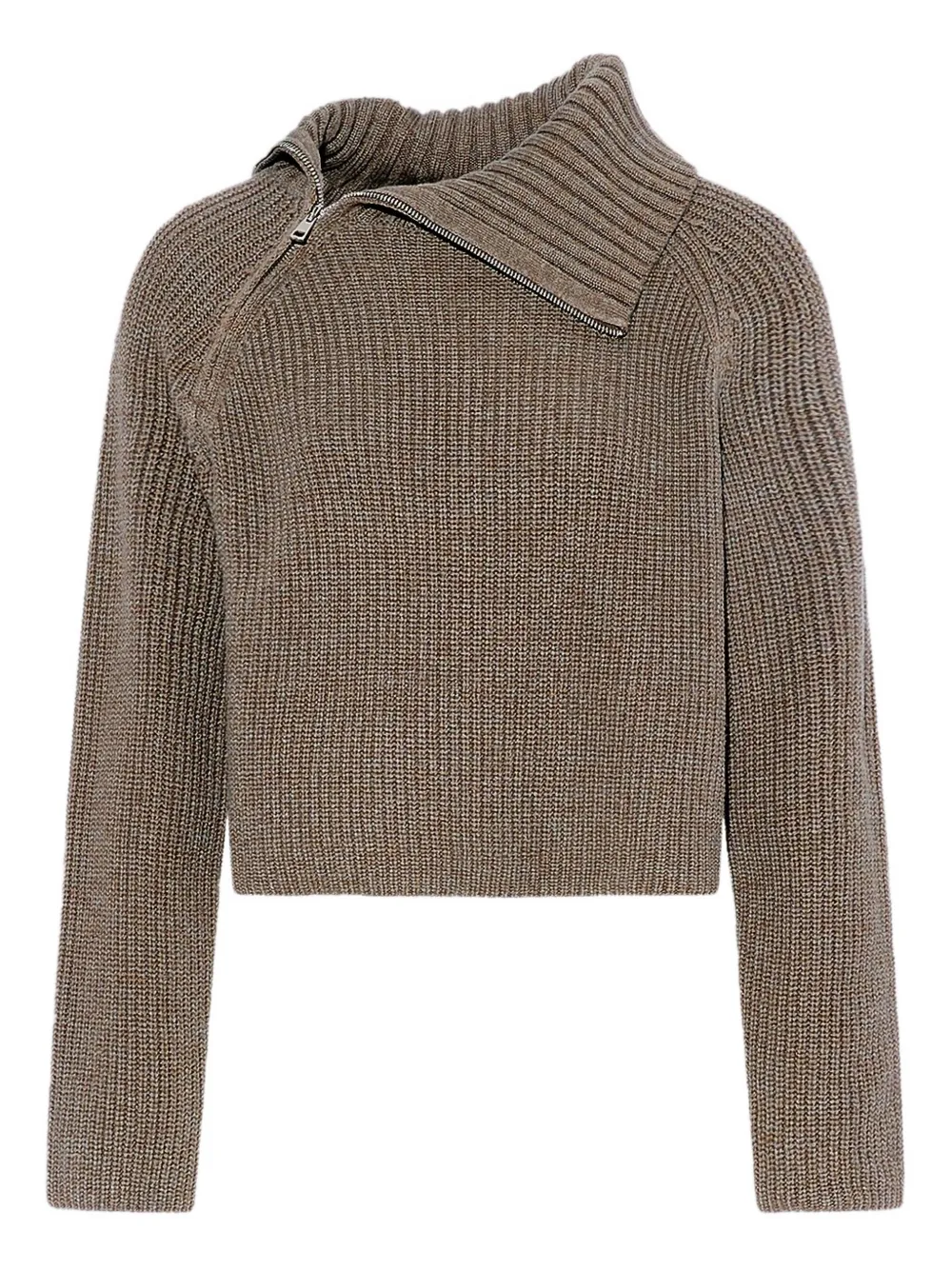 Ребристый свитер с застежкой-молнией на горловине YVES SALOMON, серый
Ребристый свитер с застежкой-молнией на горловине YVES SALOMON, серый