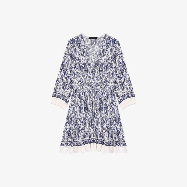 Платье мини Maje с плиссировкой и фруктовым принтом, синий
Платье мини Maje с плиссировкой и фруктовым принтом, синий