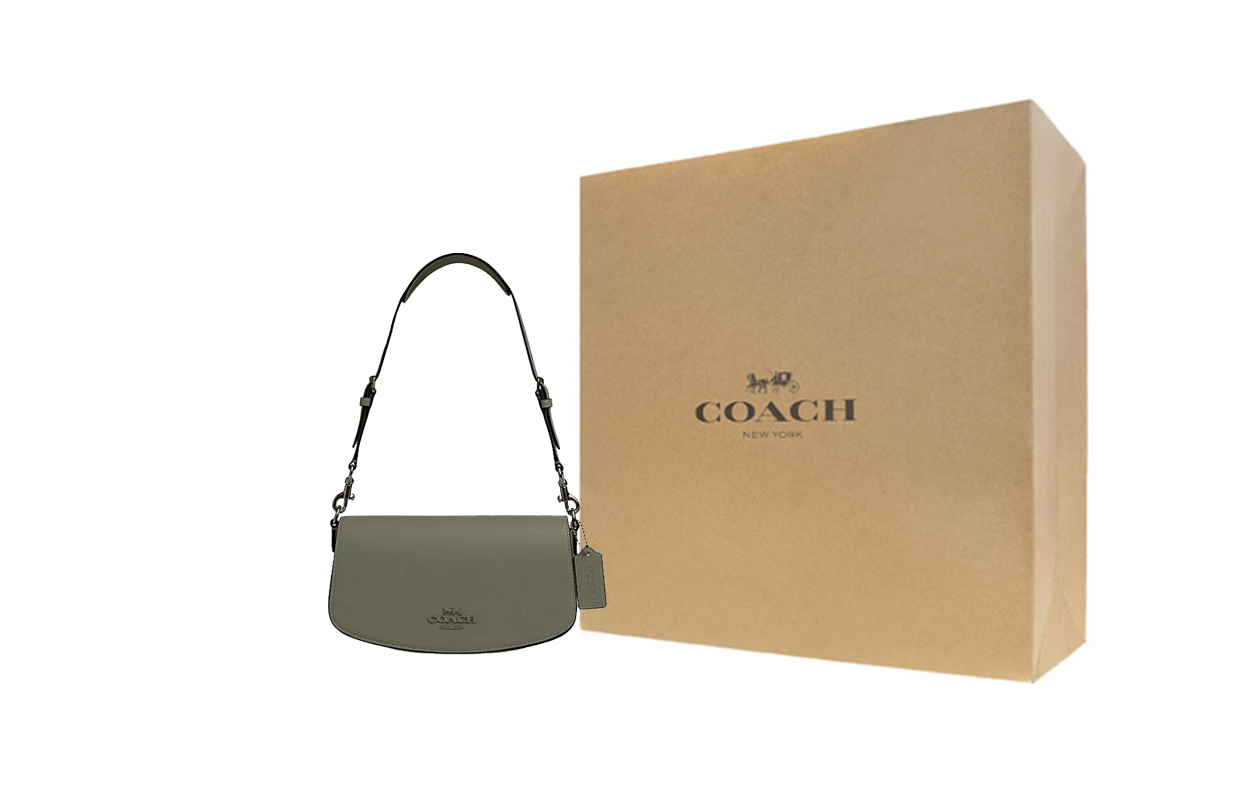COACH Кожаная сумка через плечо среднего размера армейского зеленого цвета
COACH Кожаная сумка через плечо среднего размера армейского зеленого цвета