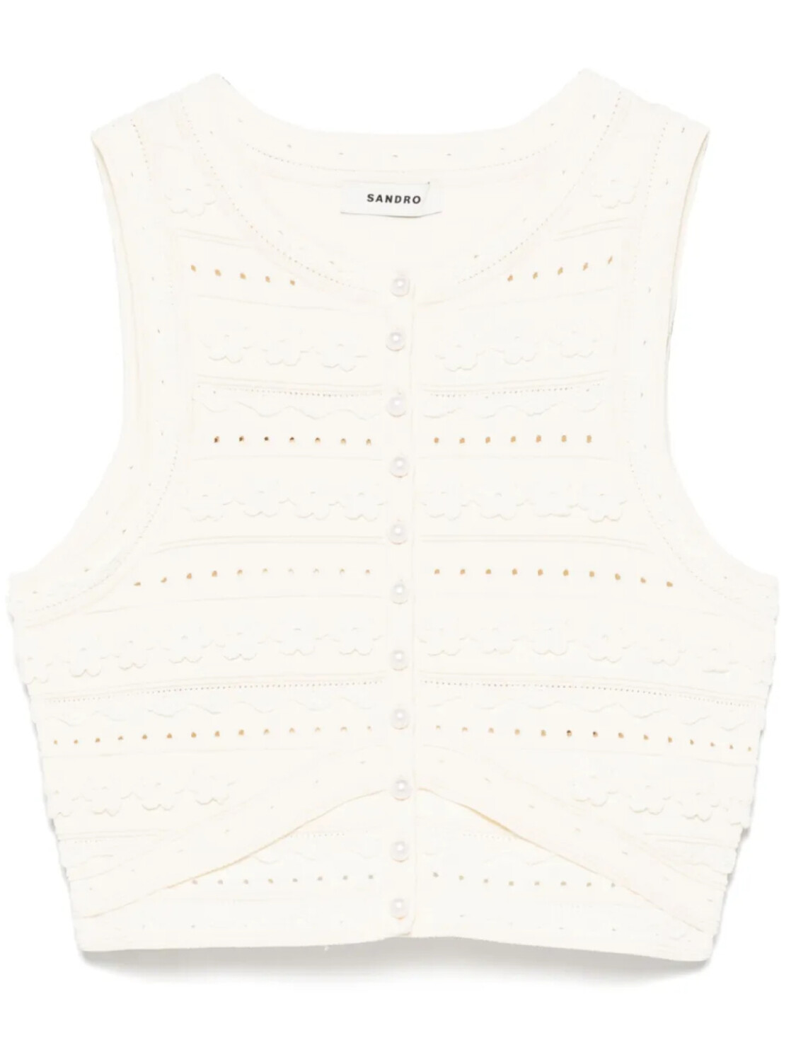 SANDRO топ с цветочной аппликацией, нейтральный
SANDRO топ с цветочной аппликацией, нейтральный