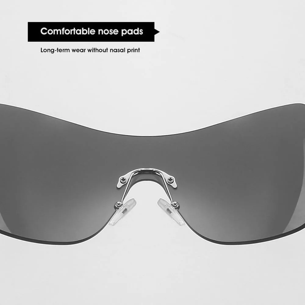 Женские солнцезащитные очки LVTFCO с большими зеркальными линзами, роскошные панк-очки, цельные солнцезащитные очки, модные солнцезащитные очки без оправы, Gray Gray
Женские солнцезащитные очки LVTFCO с большими зеркальными линзами, роскошные панк-очки, цельные солнцезащитные очки, модные солнцезащитные очки без оправы, Gray Gray