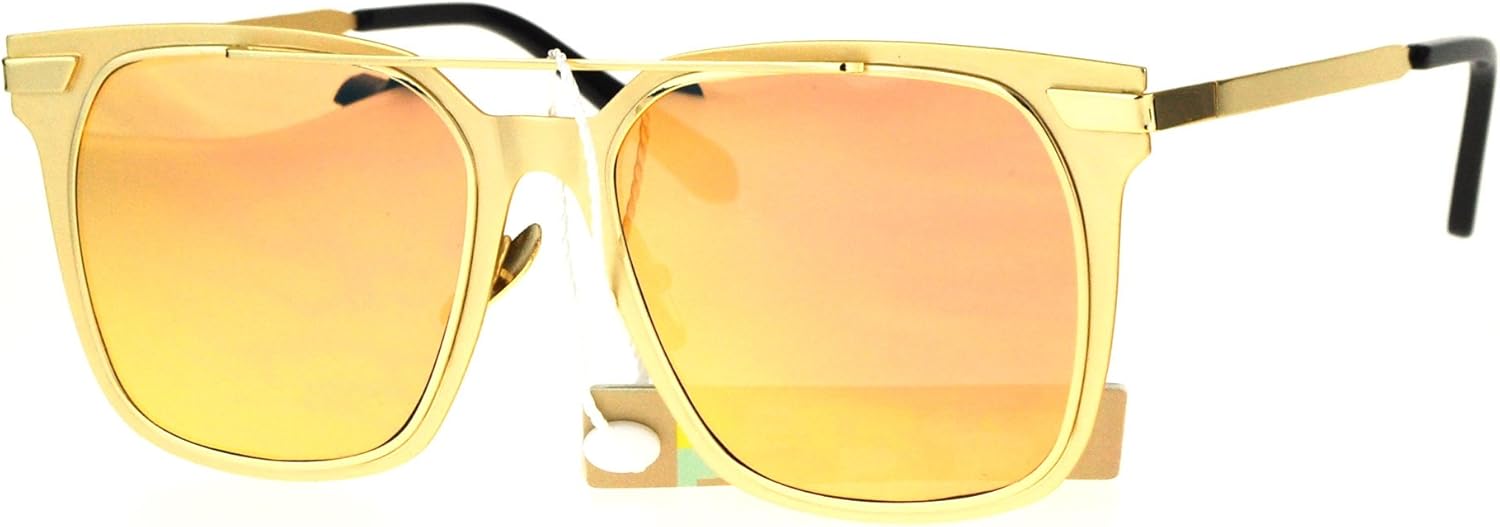 Женские солнцезащитные очки с квадратной металлической оправой, плоской верхней планкой, зеркальными линзами и защитой от УФ-излучения UV 400 JuicyOrange, Gold (Peach Mirror)
Женские солнцезащитные очки с квадратной металлической оправой, плоской верхней планкой, зеркальными линзами и защитой от УФ-излучения UV 400 JuicyOrange, Gold (Peach Mirror)