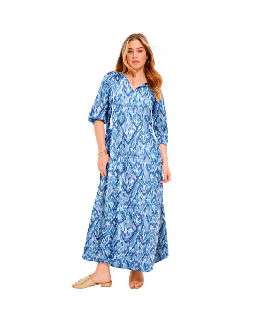 Женское макси-платье в стиле бохо от June + Vie June & Vie, Painter's dots blue
Женское макси-платье в стиле бохо от June + Vie June & Vie, Painter's dots blue