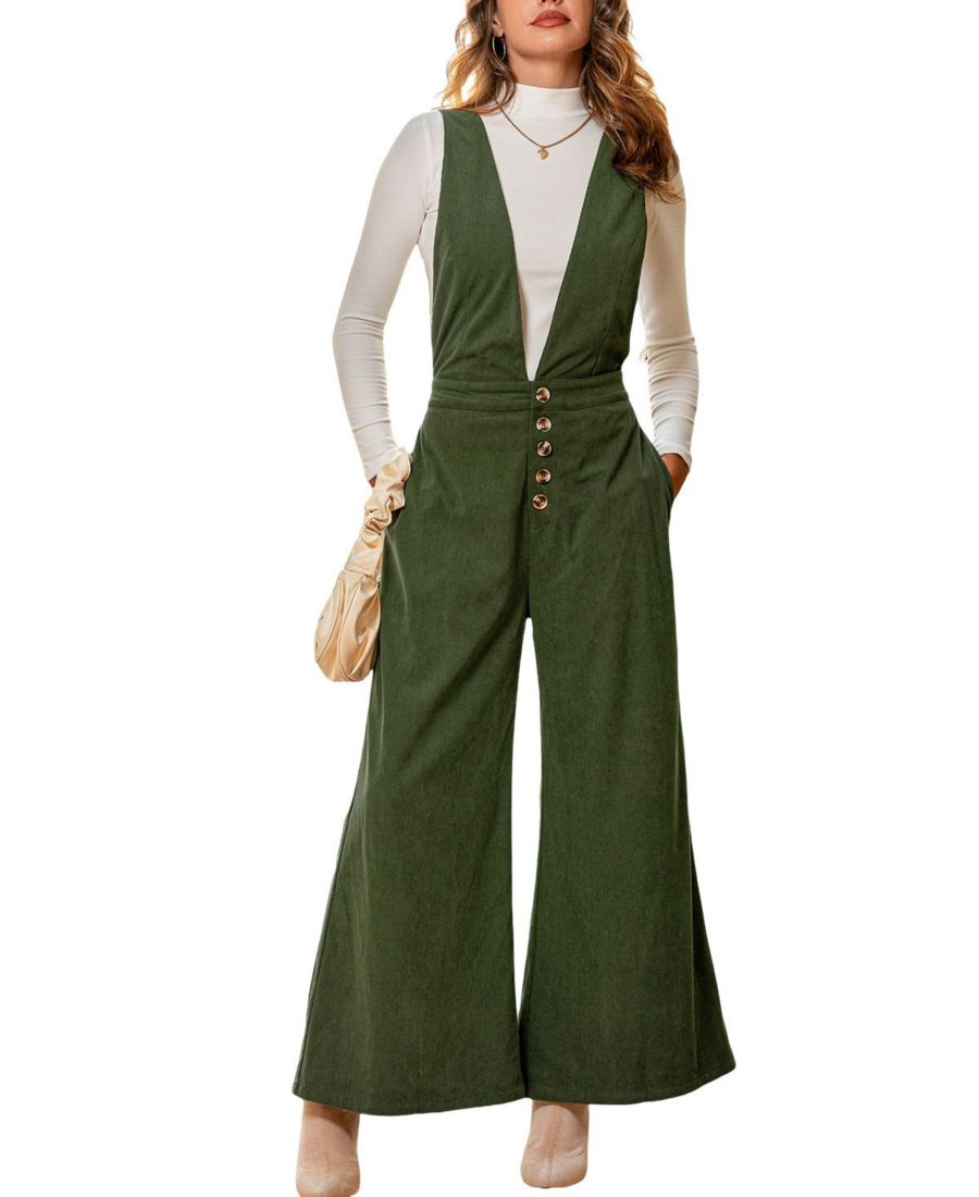 Женский комбинезон с глубоким V-образным вырезом и широкими штанинами Cupshe, Green
Женский комбинезон с глубоким V-образным вырезом и широкими штанинами Cupshe, Green