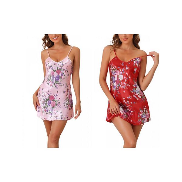 2 упаковки женского сатинового белья: платье-комбинация для сна Inspire Chic, Pink And Red
2 упаковки женского сатинового белья: платье-комбинация для сна Inspire Chic, Pink And Red