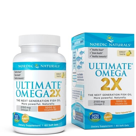 Nordic Naturals, Ultimate Omega 2X с витамином D3, 60 мягких капсул, со вкусом лимона
Nordic Naturals, Ultimate Omega 2X с витамином D3, 60 мягких капсул, со вкусом лимона