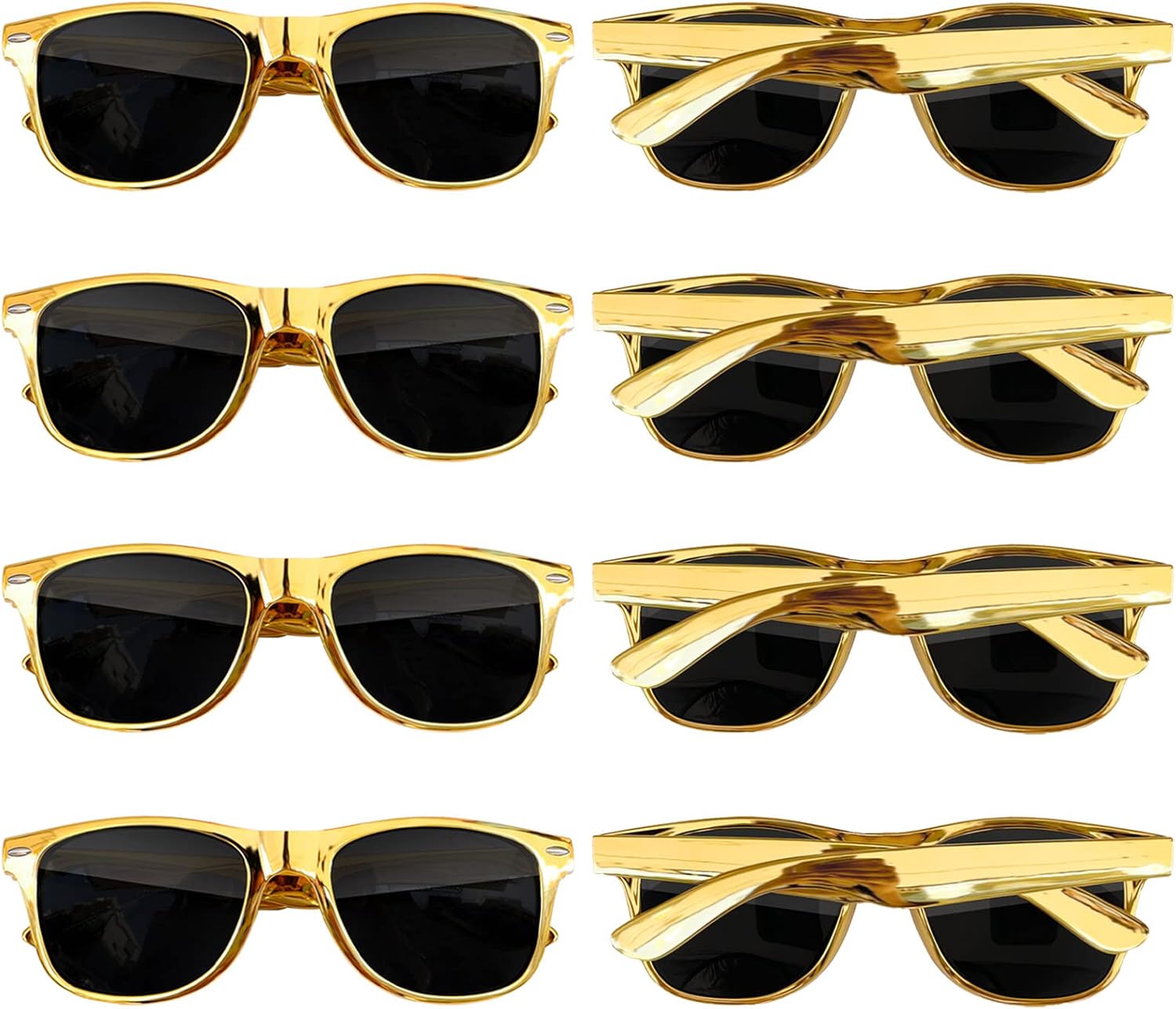 Набор из 8 квадратных/прямоугольных солнцезащитных очков Pibupibu золотистого металлического цвета для вечеринок, унисекс, защита от УФ-излучения UV400, Metallic Gold Square
Набор из 8 квадратных/прямоугольных солнцезащитных очков Pibupibu золотистого металлического цвета для вечеринок, унисекс, защита от УФ-излучения UV400, Metallic Gold Square