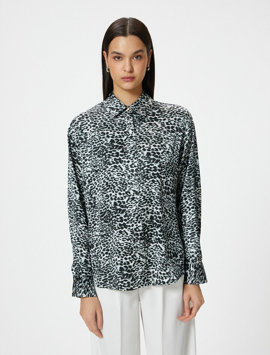 Рубашка Koton Blouse, цвет basalt grey/light grey
Рубашка Koton Blouse, цвет basalt grey/light grey