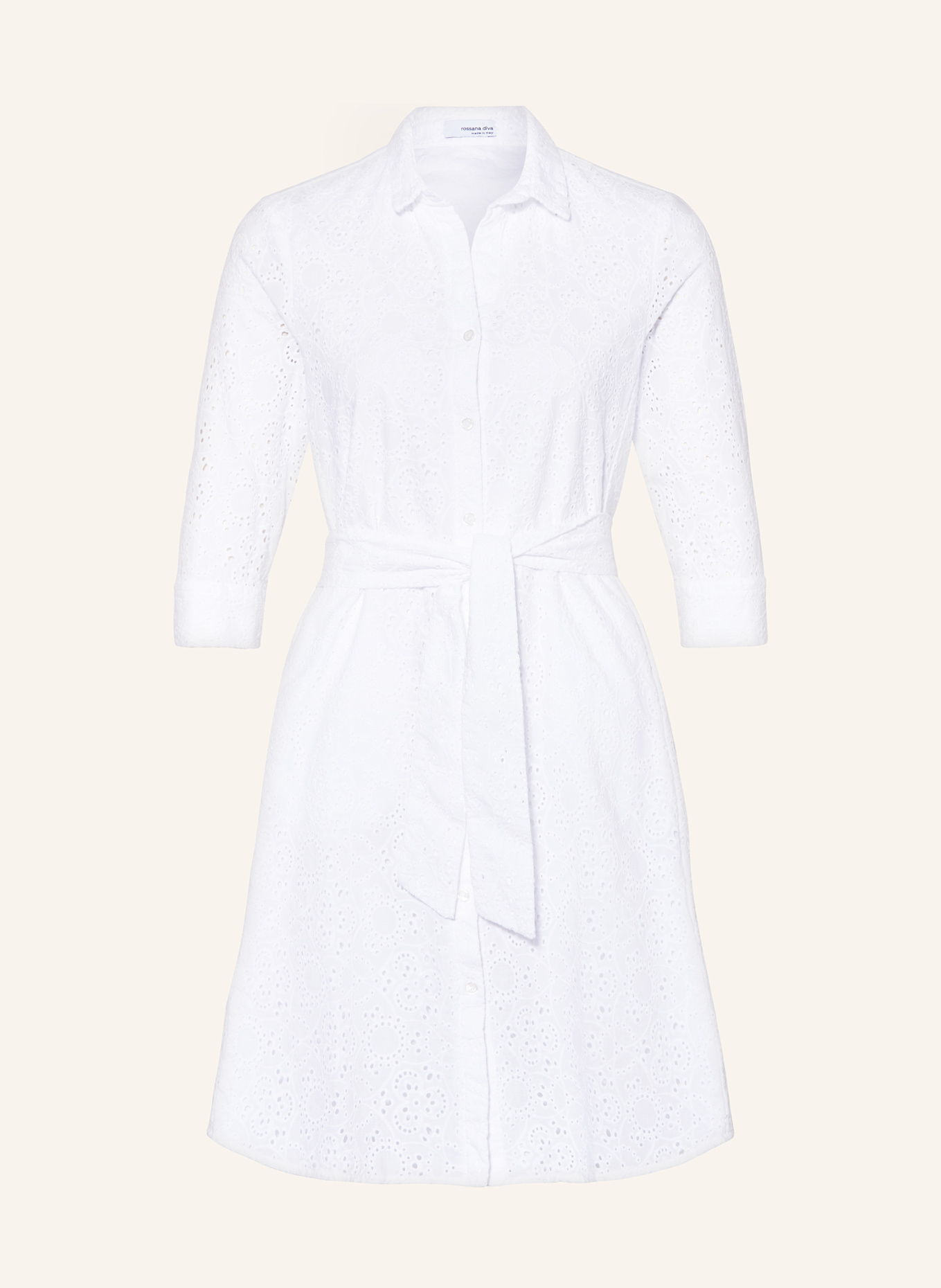 Платье-Рубашка из ажурного кружева с рукавами 3/4 Rossana Diva, белый
Платье-Рубашка из ажурного кружева с рукавами 3/4 Rossana Diva, белый