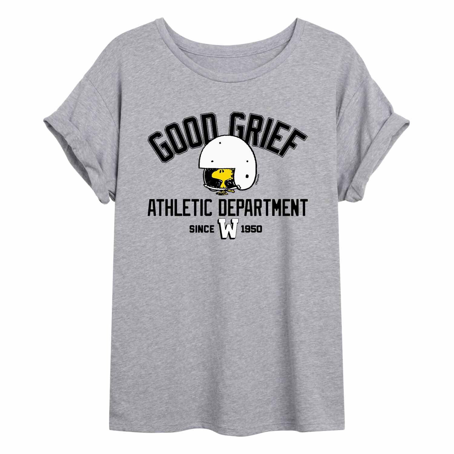 Струящаяся футболка Juniors' Peanuts Good Grief Athletic Department Licensed Character 
Струящаяся футболка Juniors' Peanuts Good Grief Athletic Department Licensed Character