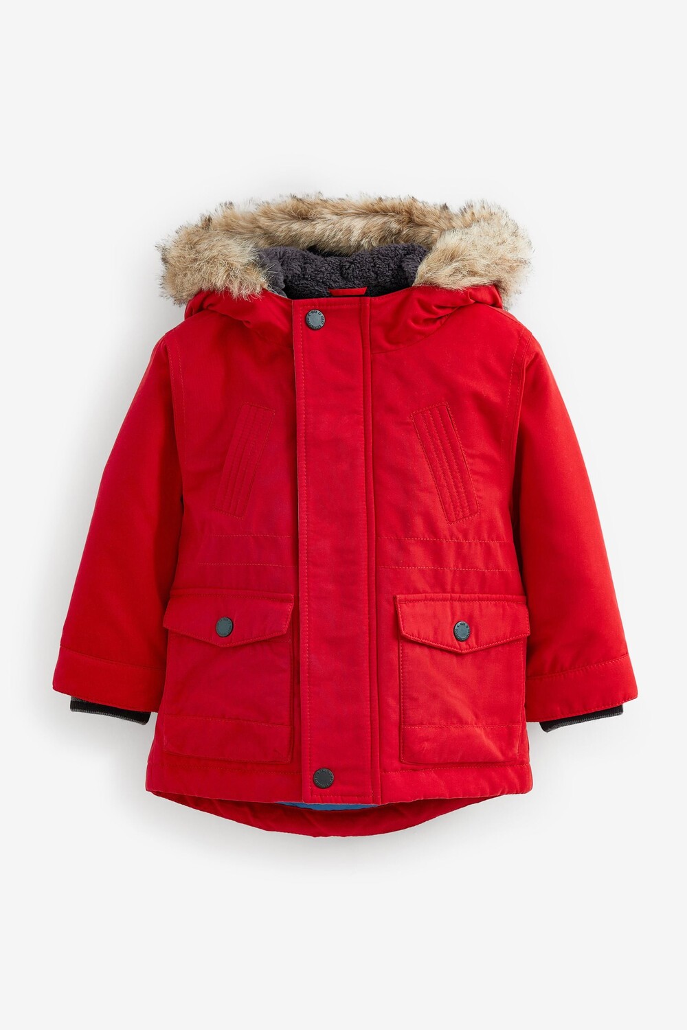 Непромокаемая парка с искусственным мехом Next, красный
Непромокаемая парка с искусственным мехом Next, красный