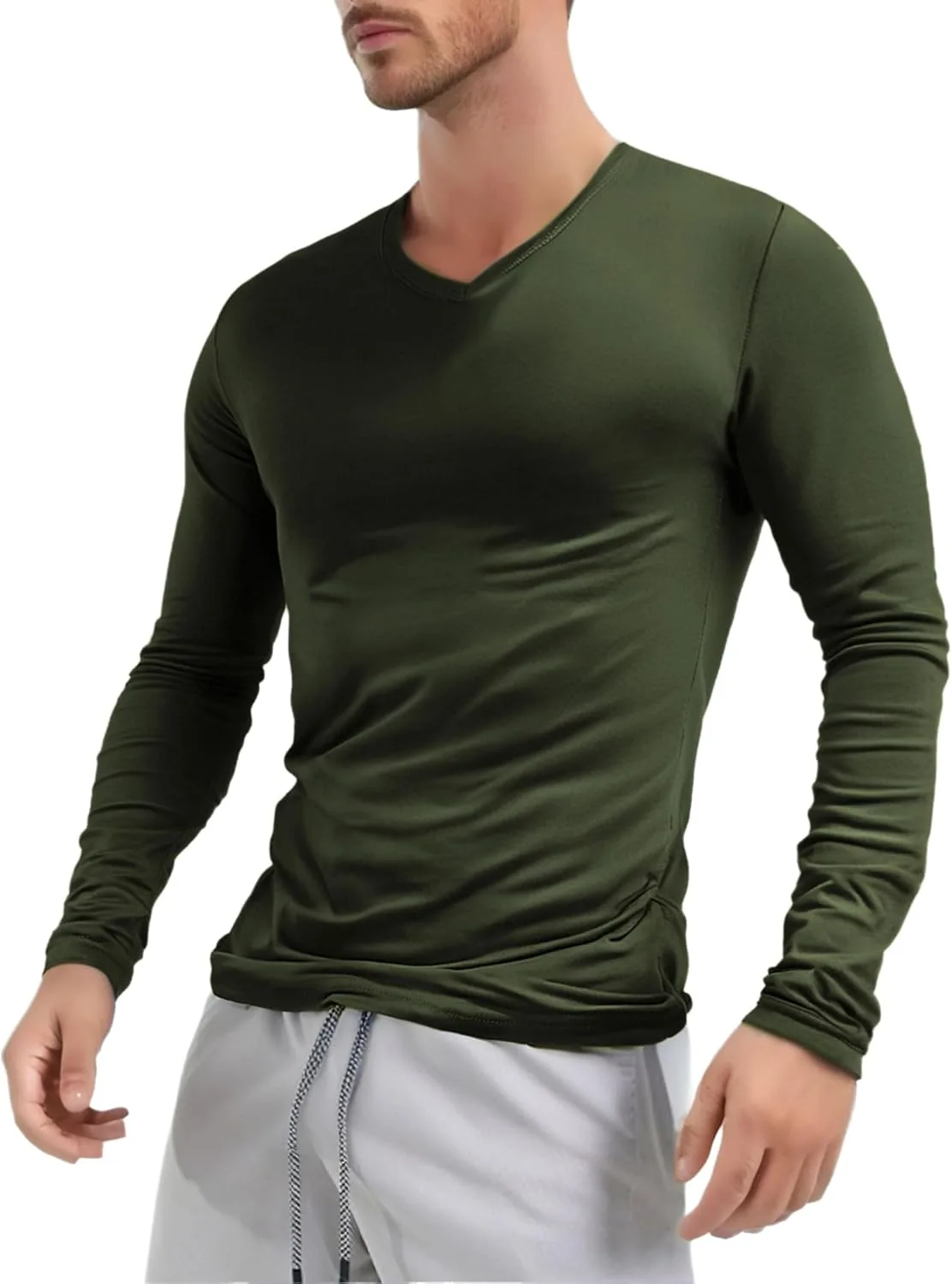 Мужская футболка XUNZOO V-образный вырез длинный рукав
Мужская футболка XUNZOO V-образный вырез длинный рукав