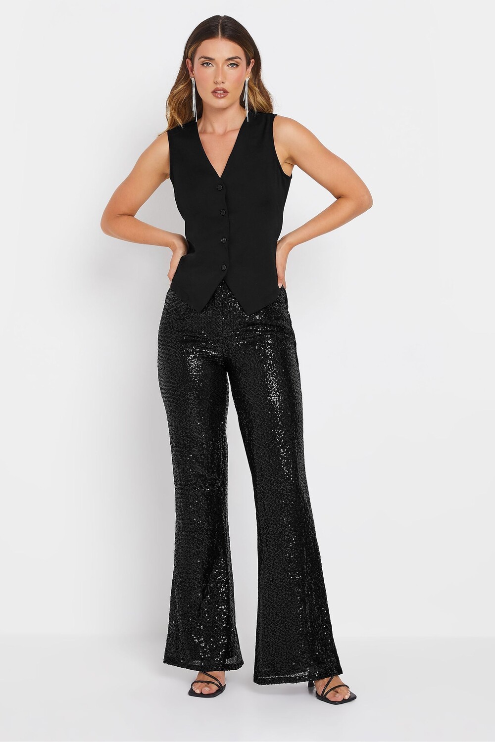 Брюки клеш с пайетками Long Tall Sally, черный
Брюки клеш с пайетками Long Tall Sally, черный