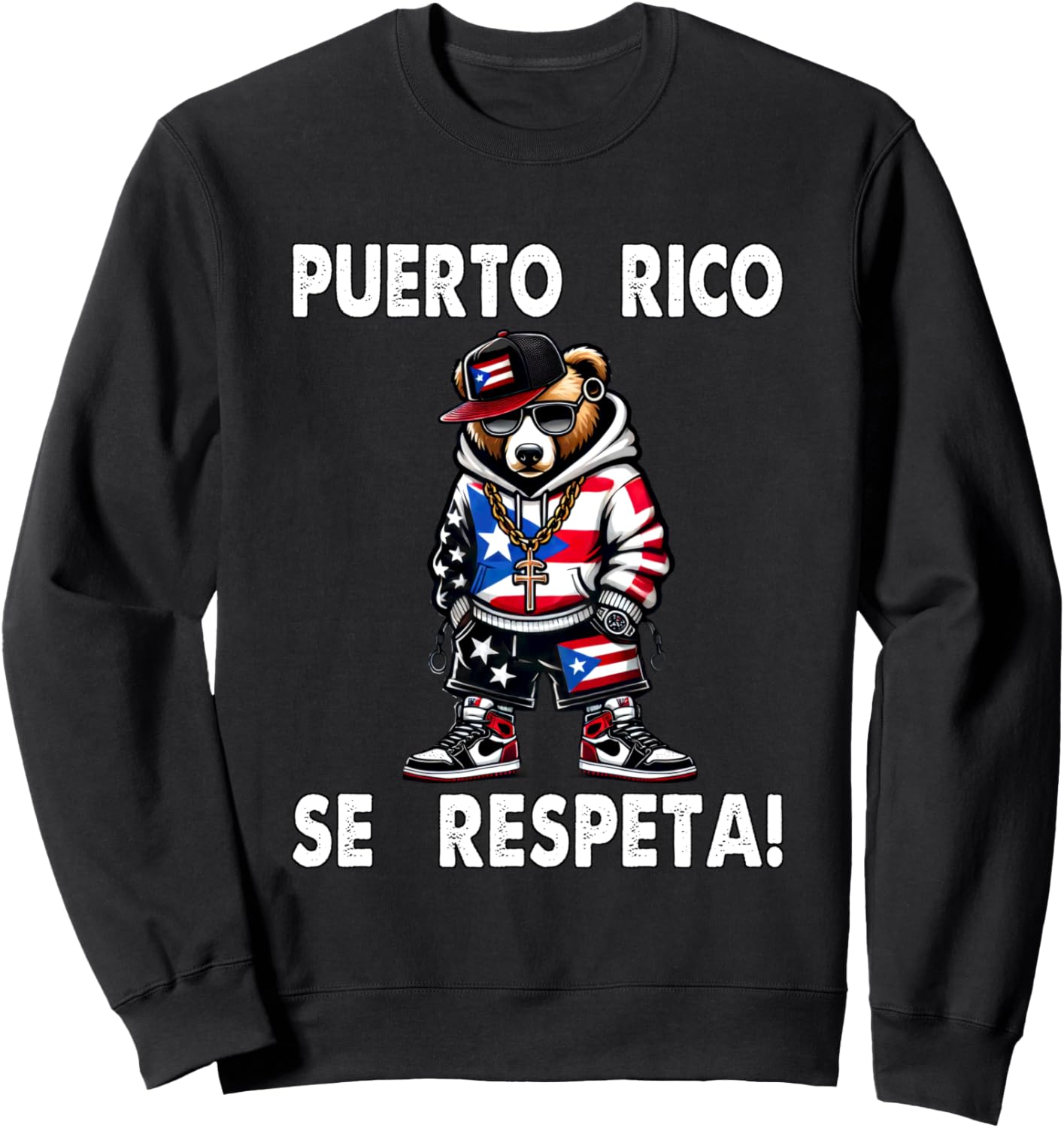 Уличная толстовка с флагом Puerto Rico Se Respeta Boricua Bear PR Puerto Rico Se Respeta Collection, More Here, черный
Уличная толстовка с флагом Puerto Rico Se Respeta Boricua Bear PR Puerto Rico Se Respeta Collection, More Here, черный