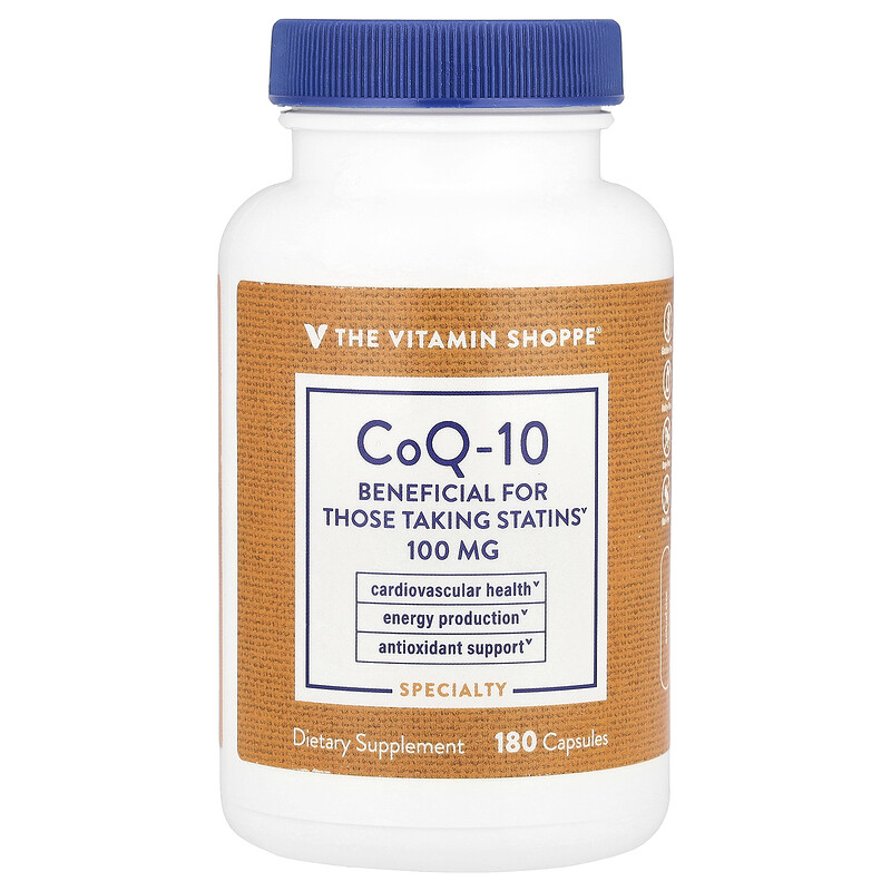 The Vitamin Shoppe, CoQ-10, 100 мг, 180 капсул
The Vitamin Shoppe, CoQ-10, 100 мг, 180 капсул