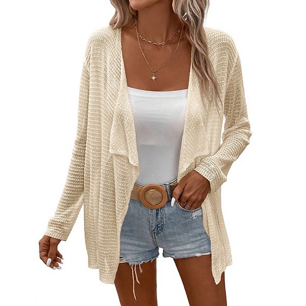 Женский легкий кардиган с ажурной вязкой и длинными рукавами Maxxis Merch, Beige
Женский легкий кардиган с ажурной вязкой и длинными рукавами Maxxis Merch, Beige