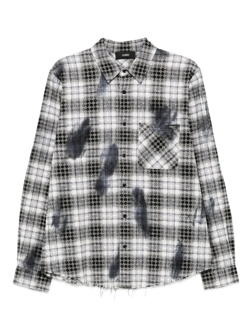 Клетчатая рубашка с бахромой AMIRI, черный
Клетчатая рубашка с бахромой AMIRI, черный