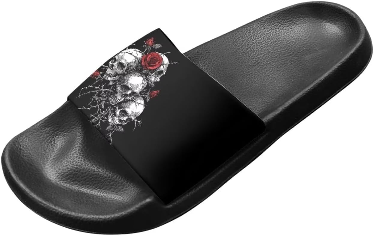 Сандалии Binienty с одной полоской для женщин и мужчин, нескользящие, повседневные, для прогулок, пляжные шлепанцы с поддержкой свода стопы, Retro Skull Rose
Сандалии Binienty с одной полоской для женщин и мужчин, нескользящие, повседневные, для прогулок, пляжные шлепанцы с поддержкой свода стопы, Retro Skull Rose