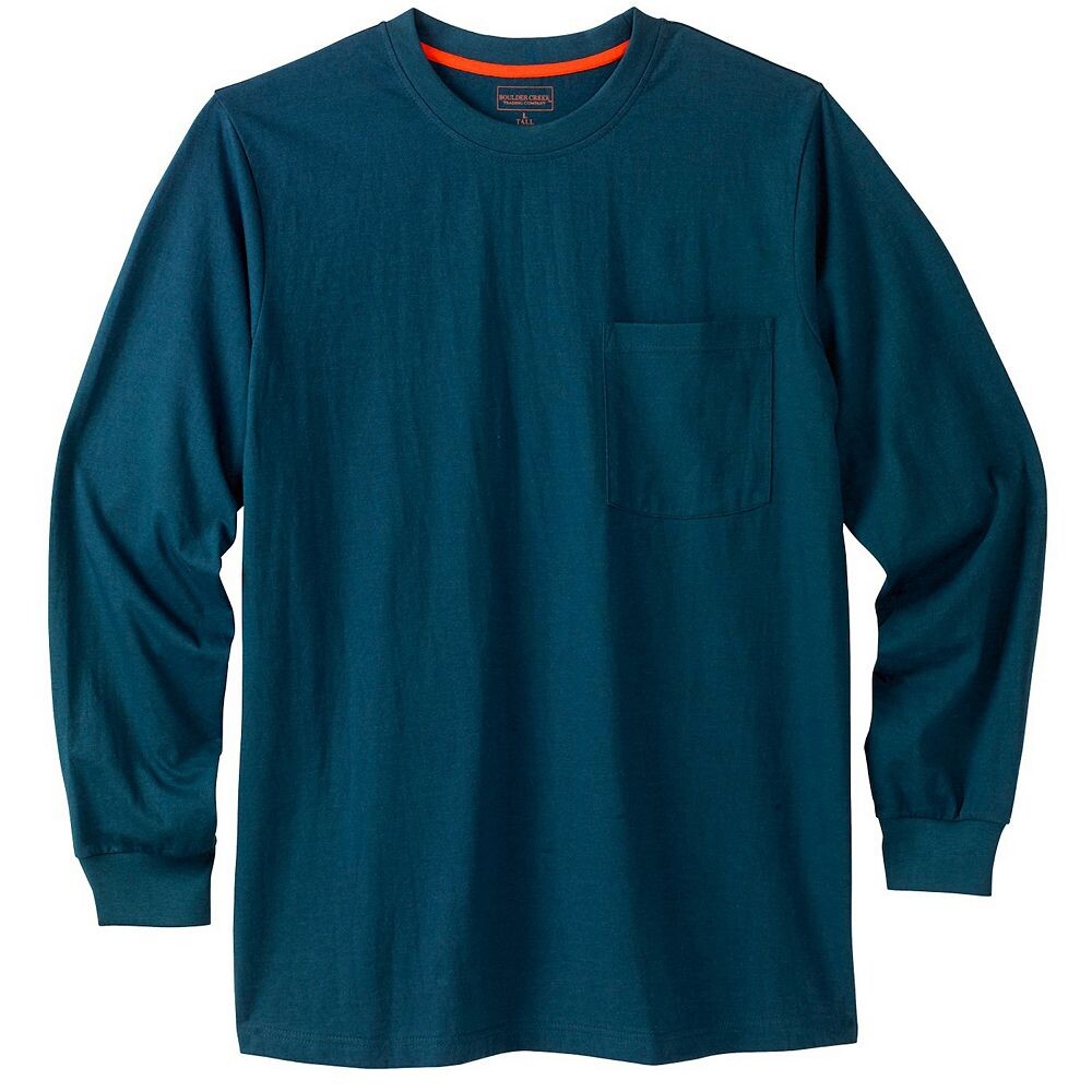 Мужская футболка с круглым вырезом Boulder Creek By Kingsize Big & Tall Heavyweight с длинными рукавами и карманами, цвет Midnight Teal
Мужская футболка с круглым вырезом Boulder Creek By Kingsize Big & Tall Heavyweight с длинными рукавами и карманами, цвет Midnight Teal