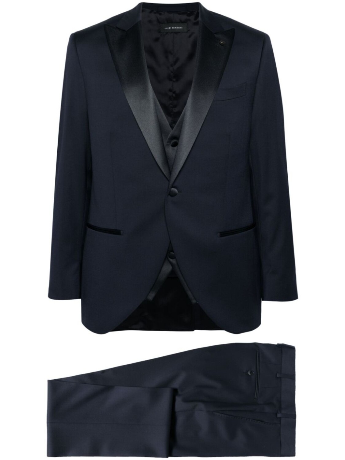 Шерстяной костюм с однобортным пиджаком LUIGI BIANCHI MANTOVA, синий
Шерстяной костюм с однобортным пиджаком LUIGI BIANCHI MANTOVA, синий