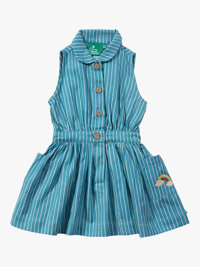 Детское платье-передничек из органического хлопка в полоску Little Green Radicals, синий/белый
Детское платье-передничек из органического хлопка в полоску Little Green Radicals, синий/белый