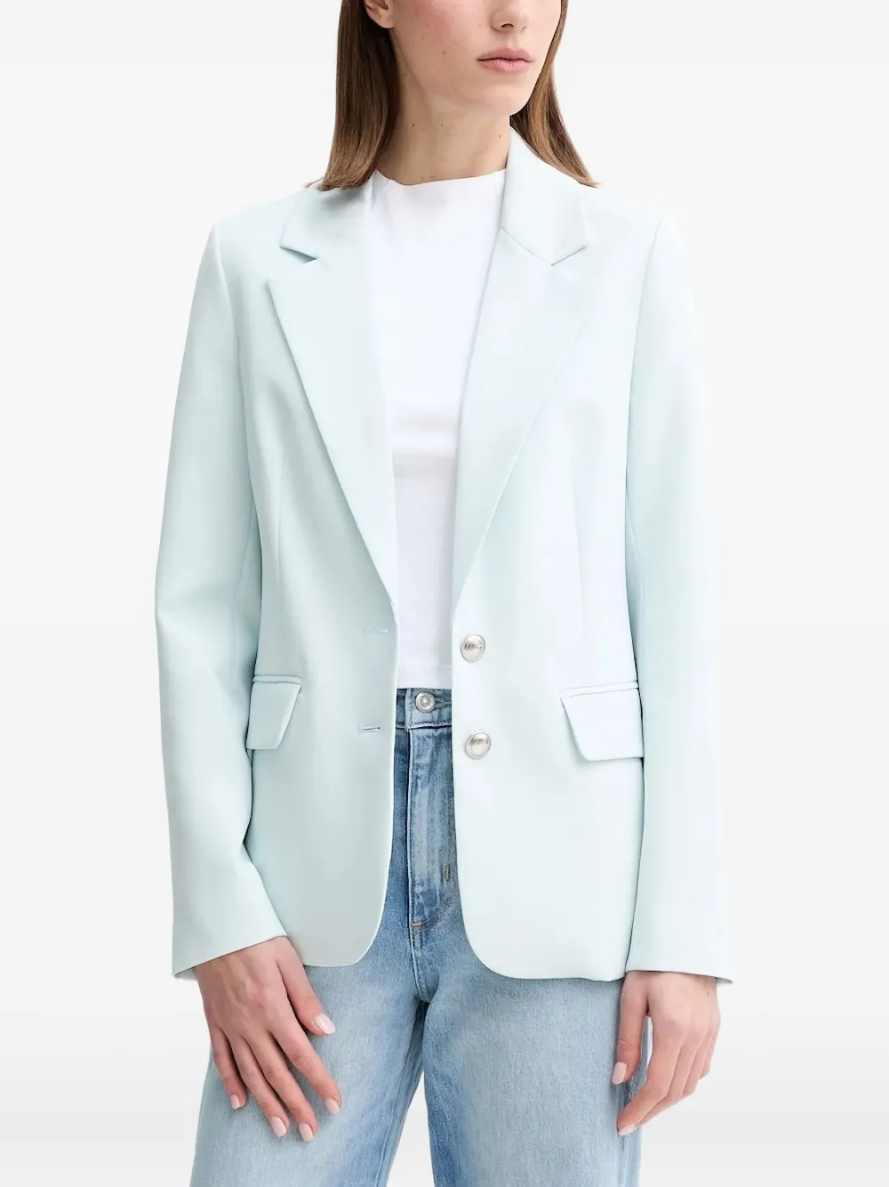 Однобортный пиджак с заостренными лацканами GUESS USA, синий
Однобортный пиджак с заостренными лацканами GUESS USA, синий