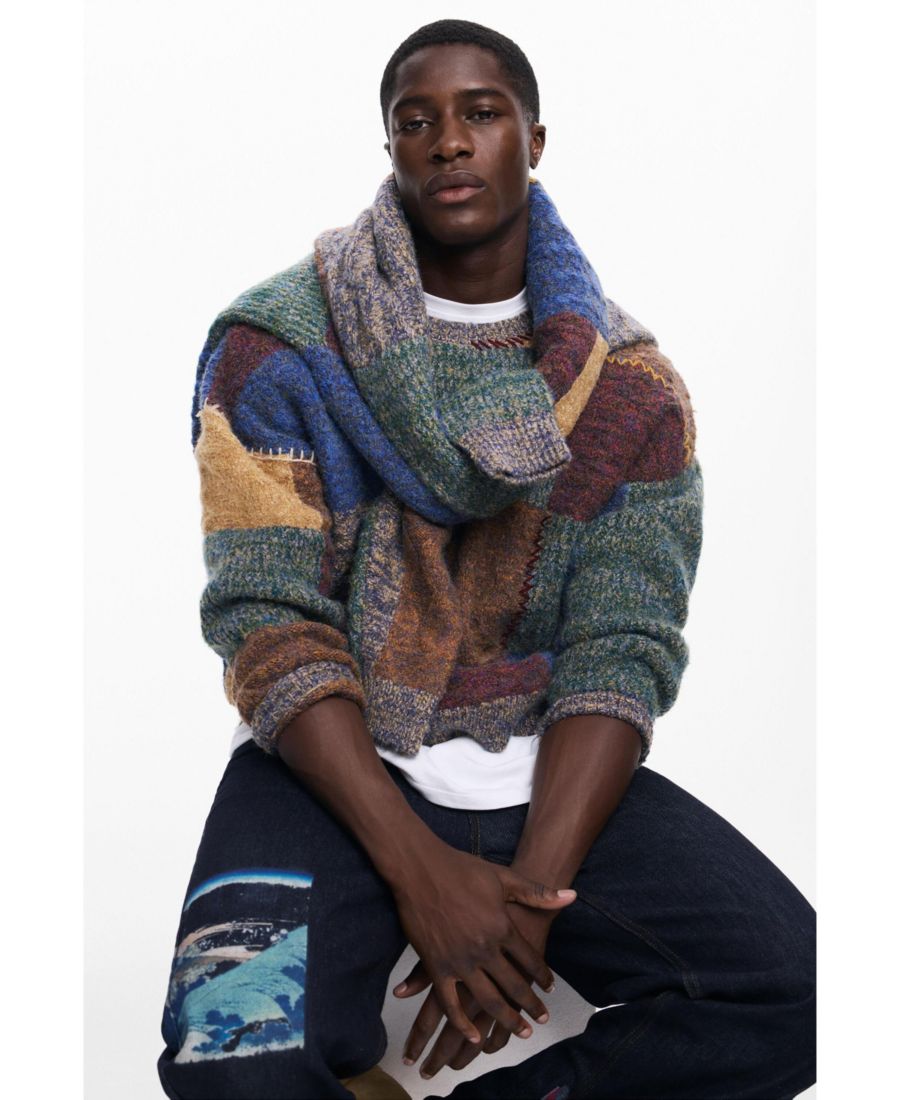 Мужской толстый свитер в стиле пэчворк Desigual, Medium beige
Мужской толстый свитер в стиле пэчворк Desigual, Medium beige