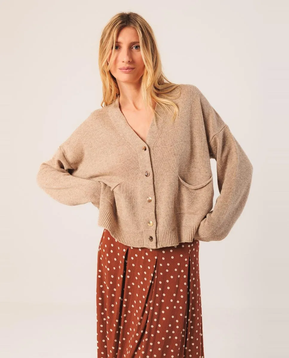 Женская куртка с длинным рукавом и V-образным вырезом Indi & Cold, бежевый
Женская куртка с длинным рукавом и V-образным вырезом Indi & Cold, бежевый