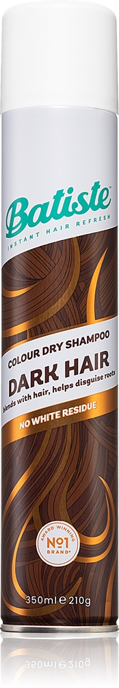 Сухой шампунь темно-коричневого цвета для темных волос Batiste, 350 мл
Сухой шампунь темно-коричневого цвета для темных волос Batiste, 350 мл