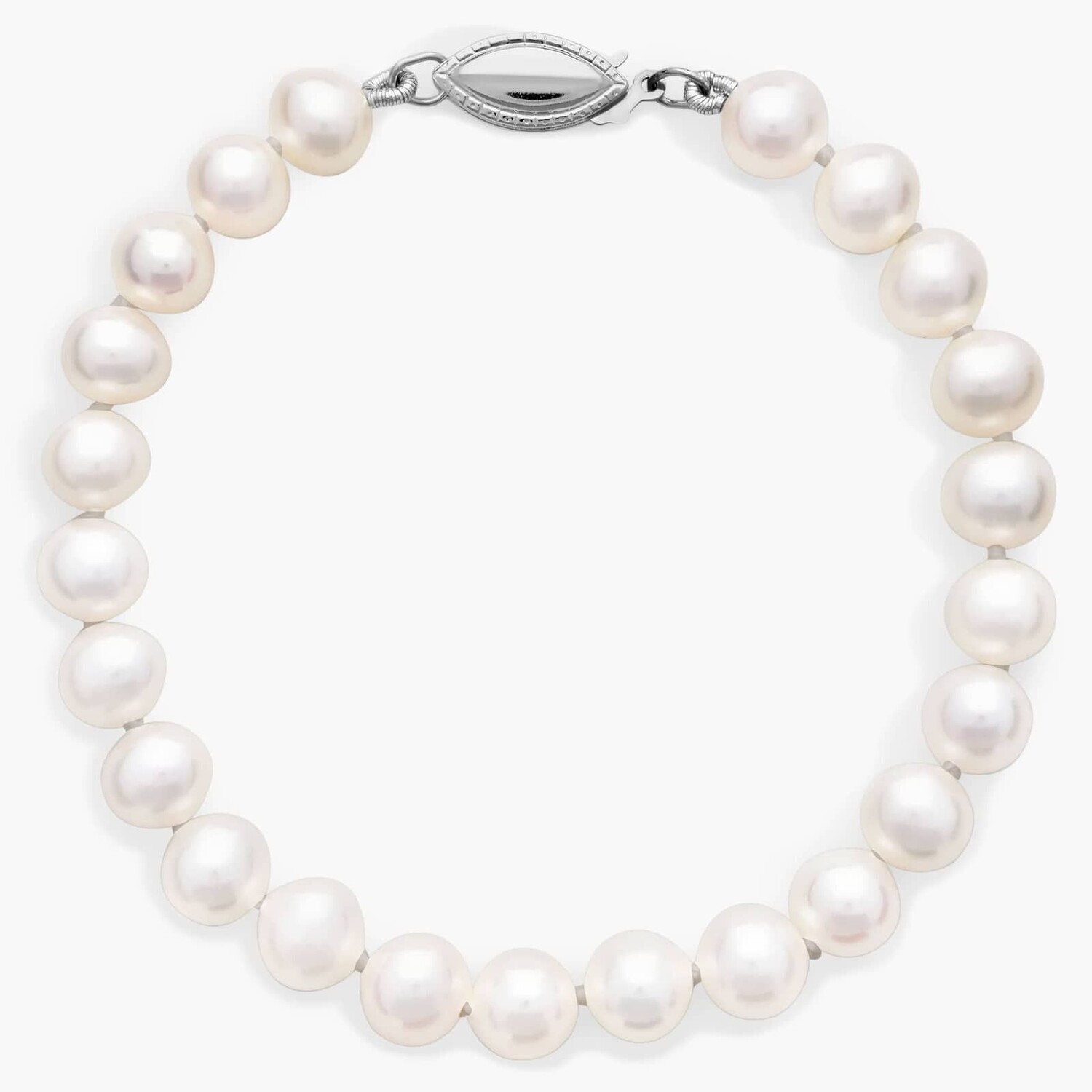 Браслет из пресноводного культивированного жемчуга 7,5 дюйма из 14-каратного белого золота (6-6,5 мм) Blue Nile
Браслет из пресноводного культивированного жемчуга 7,5 дюйма из 14-каратного белого золота (6-6,5 мм) Blue Nile