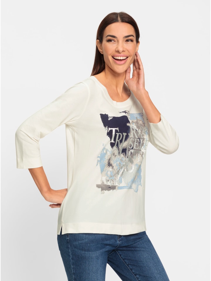 Рубашка с рукавами 3/4 цвета экрю Heine
Рубашка с рукавами 3/4 цвета экрю Heine