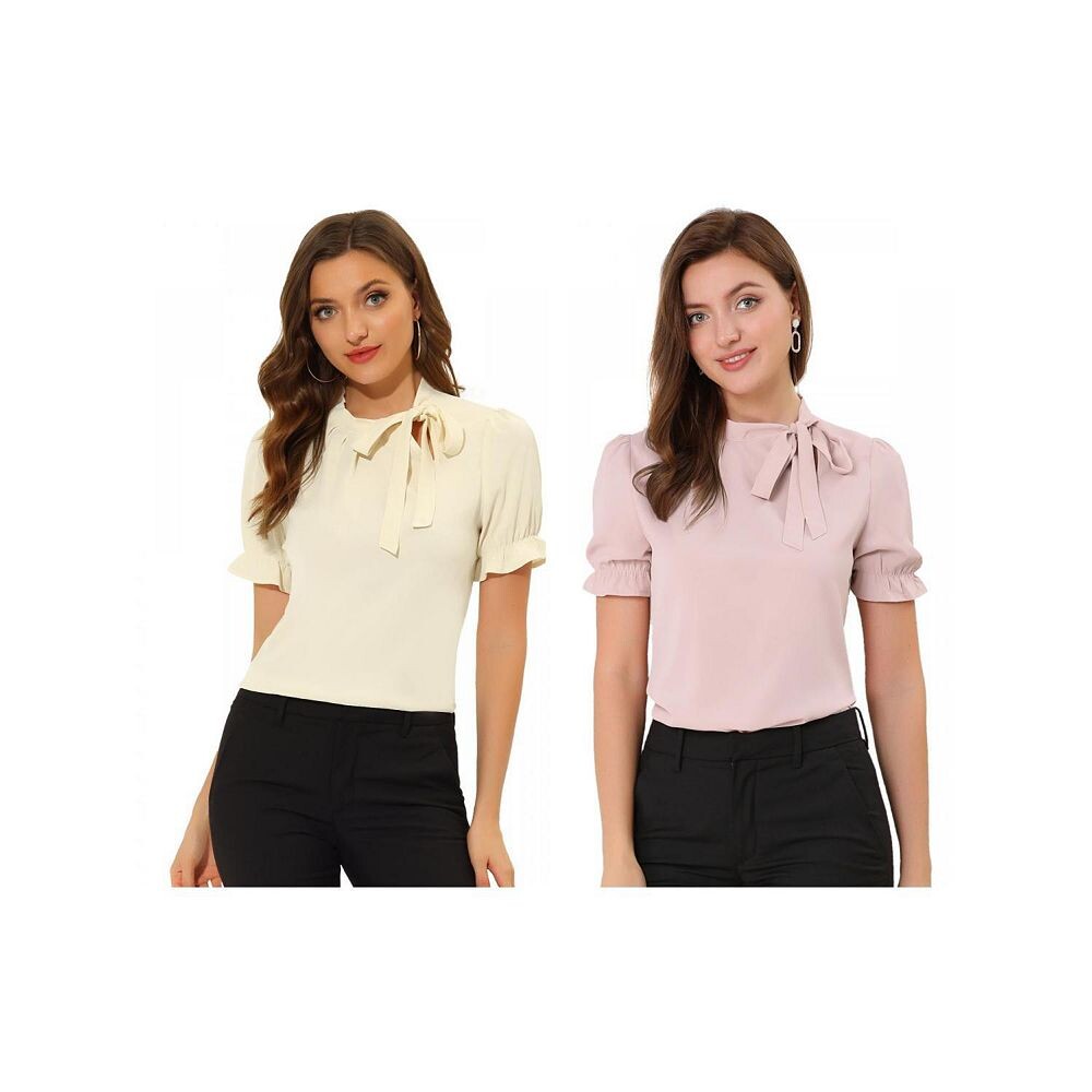 2 упаковки женских топов с галстуком-бабочкой, элегантная офисная блузка с короткими рукавами ALLEGRA K, цвет Pink And Beige
2 упаковки женских топов с галстуком-бабочкой, элегантная офисная блузка с короткими рукавами ALLEGRA K, цвет Pink And Beige