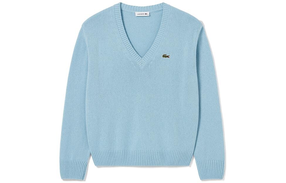 Кашемировый свитер женский, снежно-голубой Lacoste
Кашемировый свитер женский, снежно-голубой Lacoste