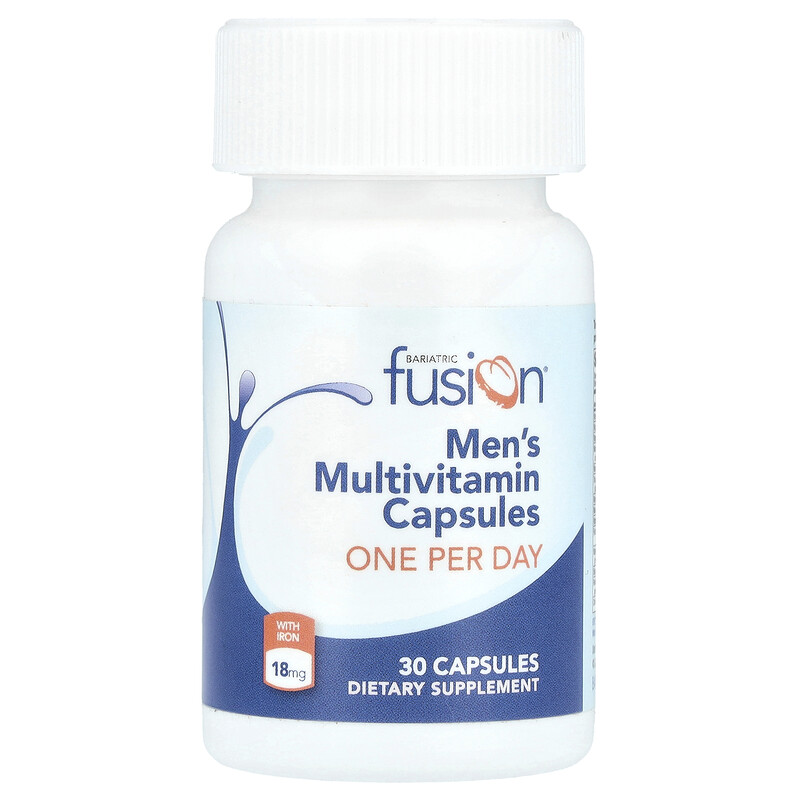 Bariatric Fusion, Мультивитамины с железом для мужчин, 30 капсул
Bariatric Fusion, Мультивитамины с железом для мужчин, 30 капсул