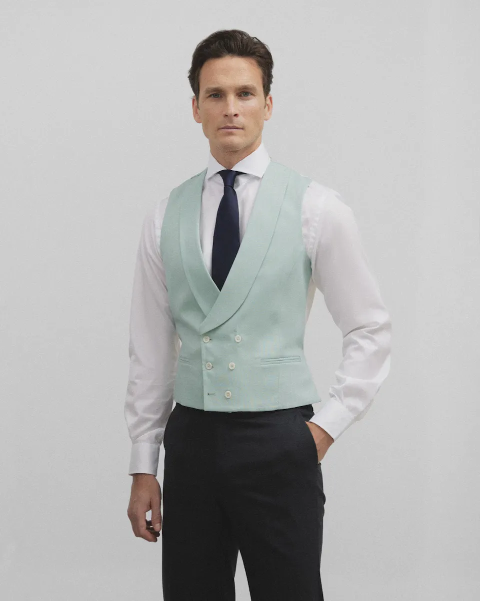 Мужской классический аквамариновый свадебный жилет с круглым вырезом Silbon, цвет Verde Agua
Мужской классический аквамариновый свадебный жилет с круглым вырезом Silbon, цвет Verde Agua