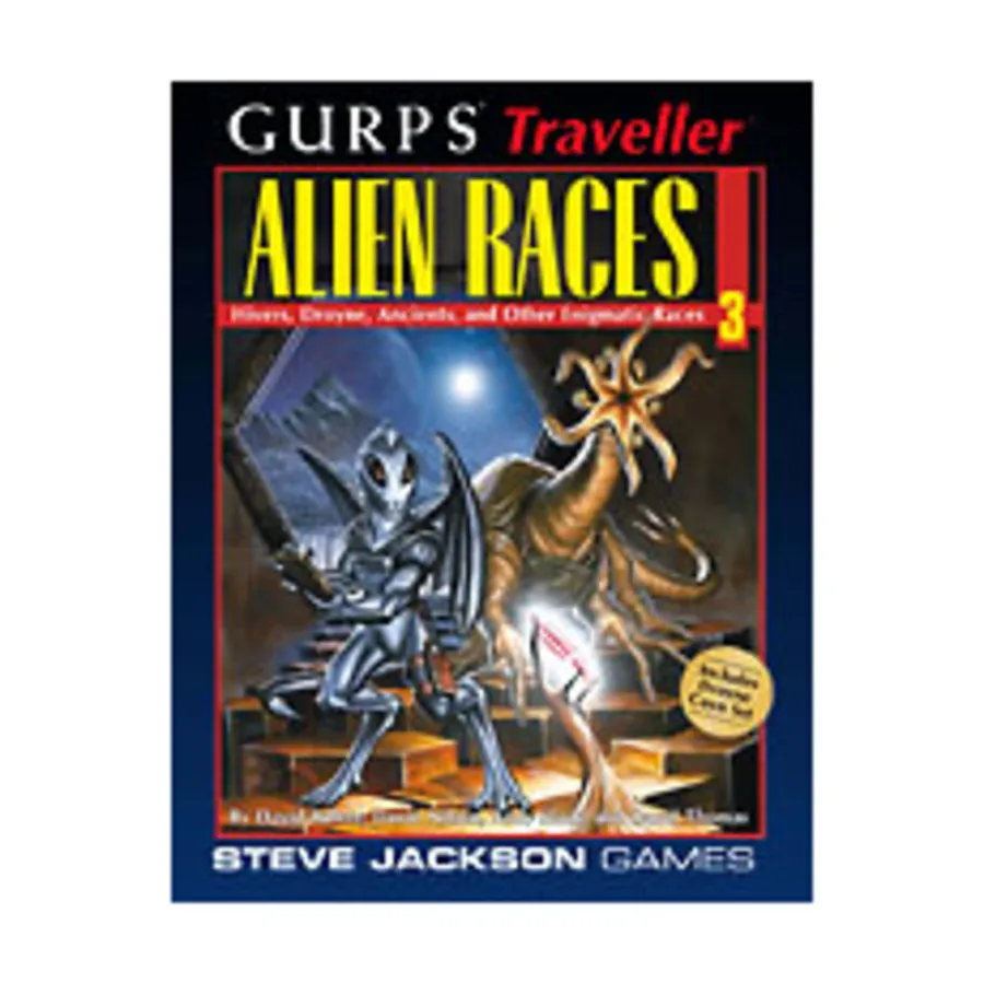 Alien Races #3 - Hivers, Droyne, Ancients and Other Enigmatic Races, Traveller (GURPS 1st-3rd Edition) (Steve Jackson Games), мягкая обложка
Alien Races #3 - Hivers, Droyne, Ancients and Other Enigmatic Races, Traveller (GURPS 1st-3rd Edition) (Steve Jackson Games), мягкая обложка