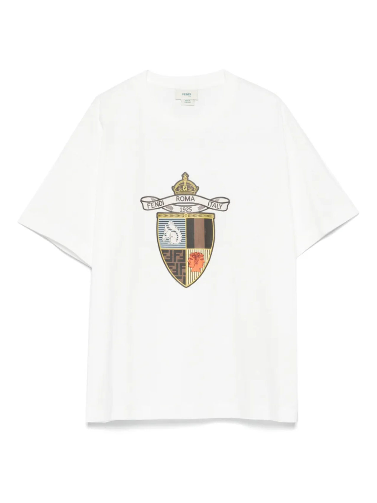 Футболка с графическим принтом Fendi Kids, белый 
Футболка с графическим принтом Fendi Kids, белый