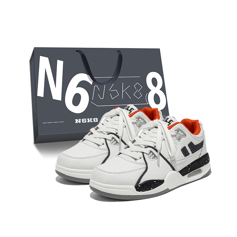 N6K8 Скользоустойчивые унисекс скейтерские кеды низкие бело-черно-оранжевые, цвет White Black Orange
N6K8 Скользоустойчивые унисекс скейтерские кеды низкие бело-черно-оранжевые, цвет White Black Orange